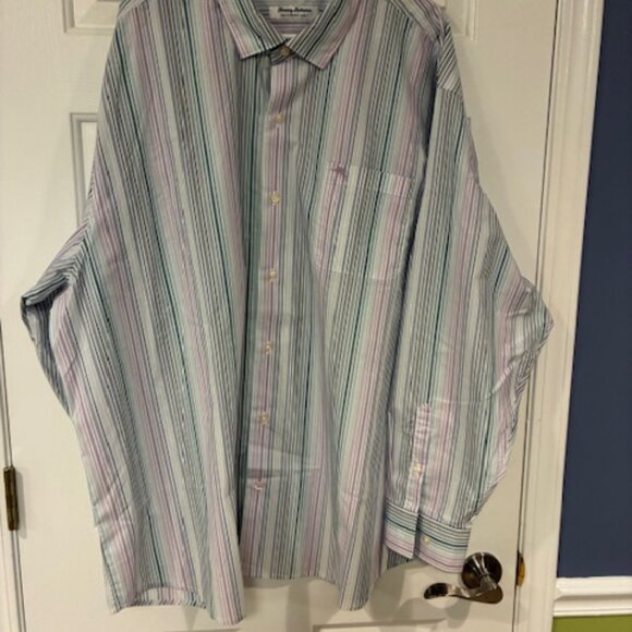 Tommy Bahama Men's The Newport Coast 3XB Stripe Long Sleeve Shirt Contrast Cuff - Picture 6 of 8